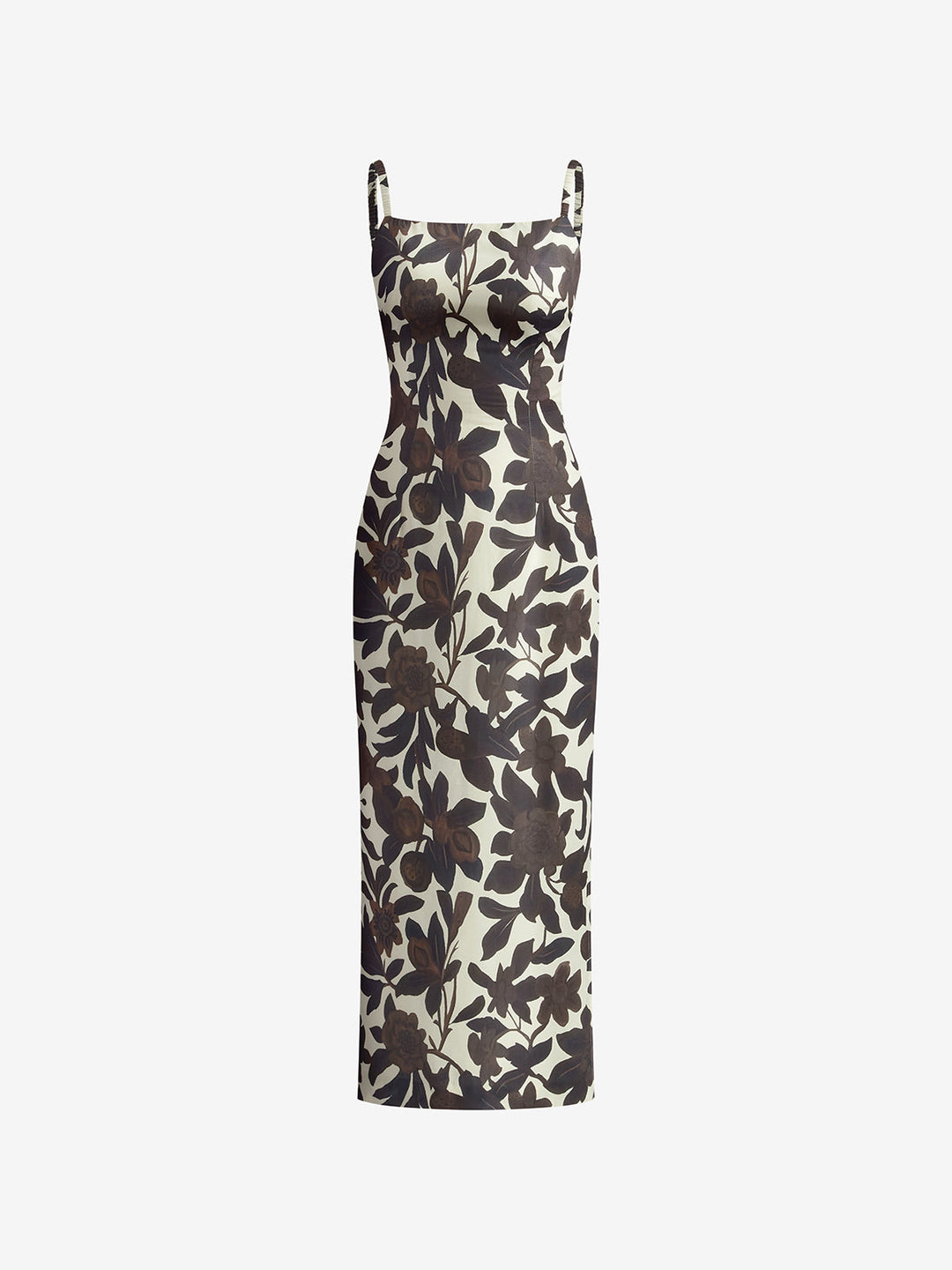 Robe à Dos Imprimée avec Fente et Fermeture Éclair