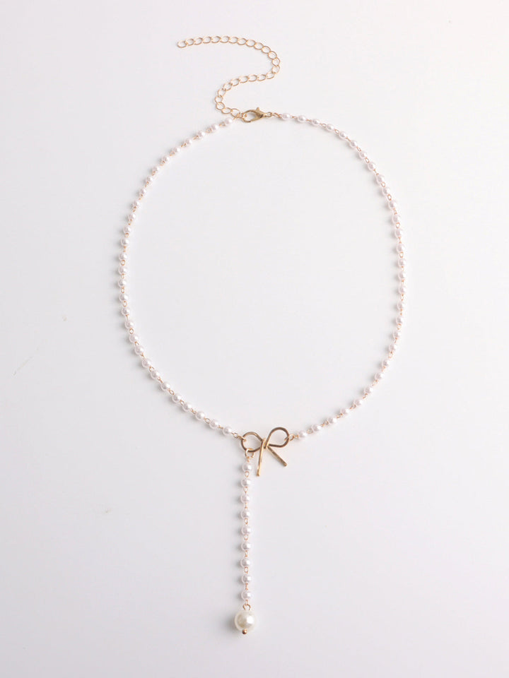 Collier pendentif nœud nœud en perle