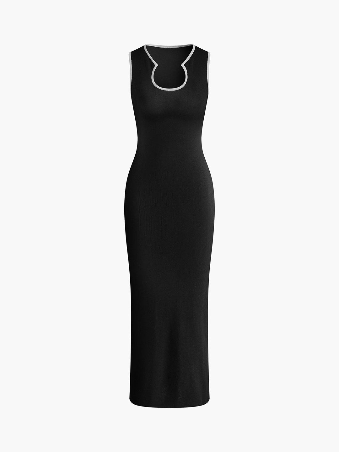 Robe Pull Col Contrast Coupe Ajustée