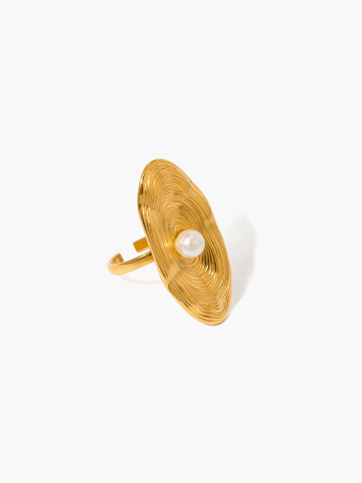 Bague Perle Dorée