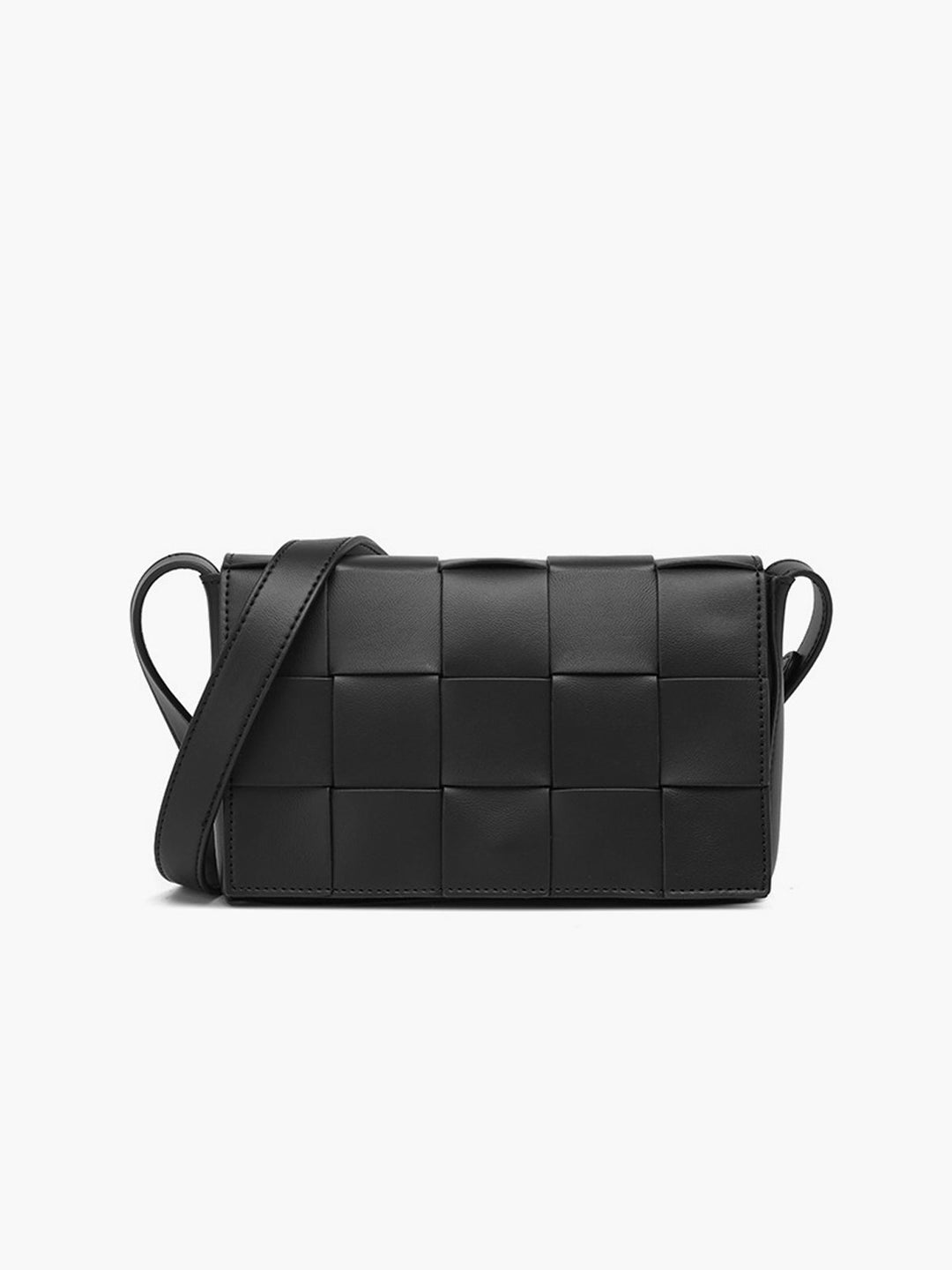 Sac bandoulière tissé noir