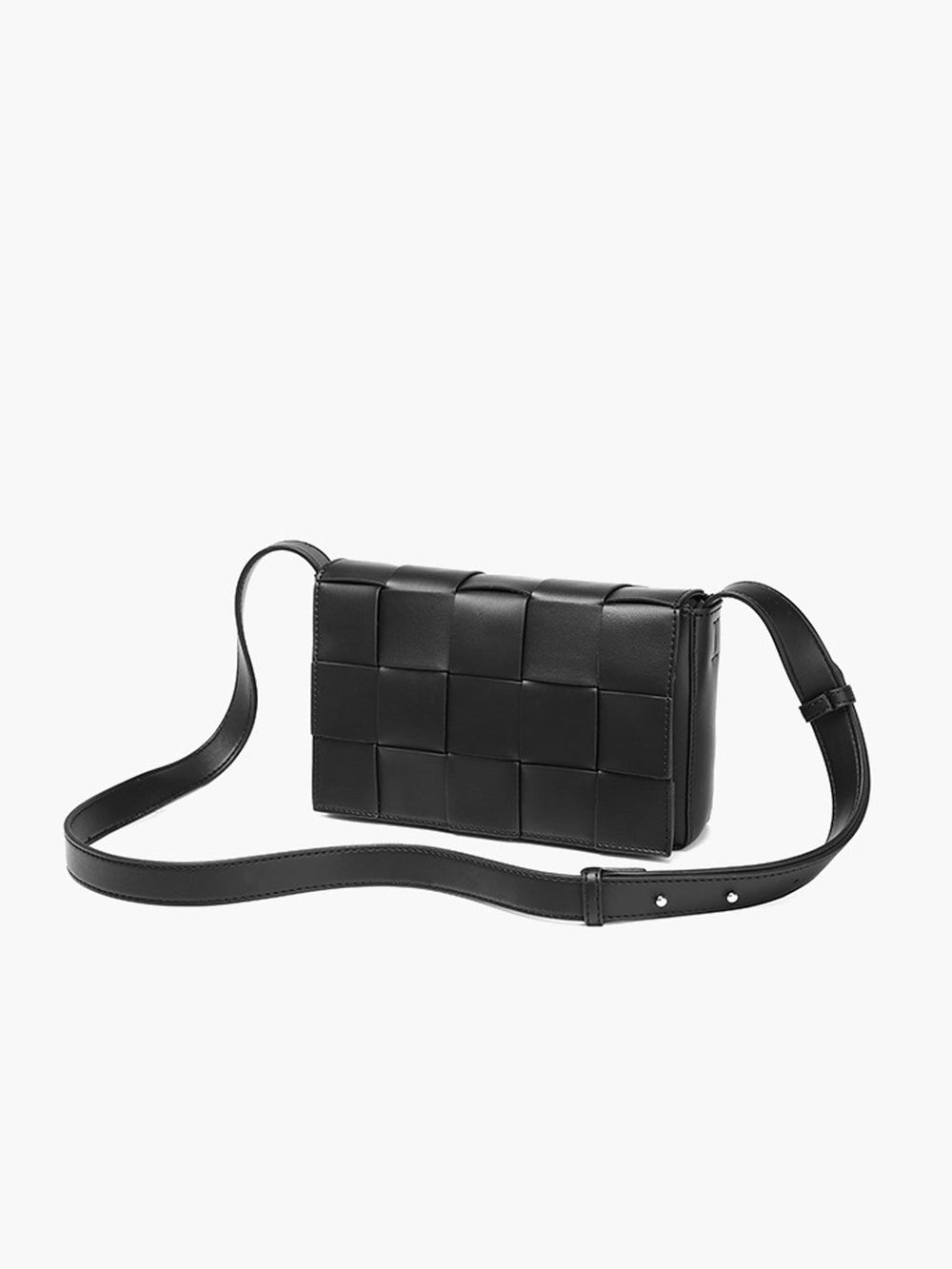 Sac bandoulière tissé noir