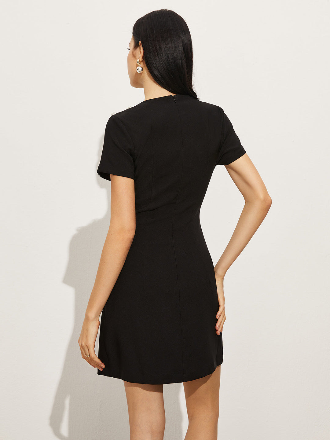 Robe Courte à Fentes Latérales