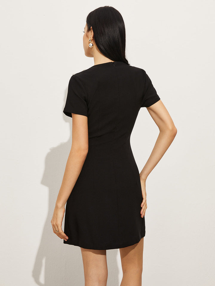 Robe Courte à Fentes Latérales