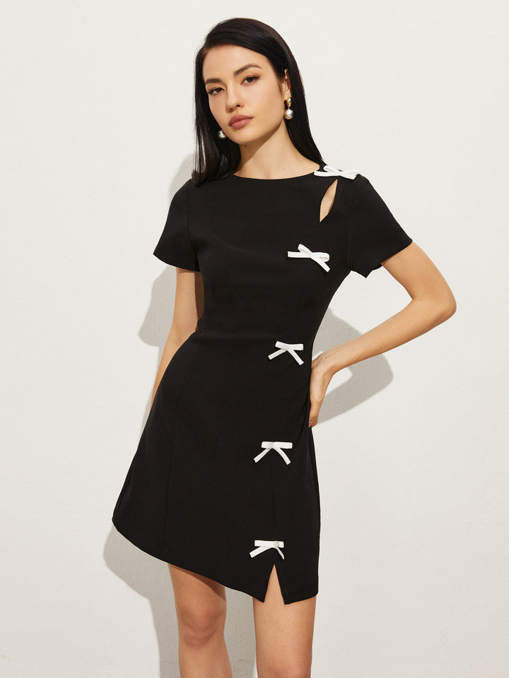 Robe Courte à Fentes Latérales