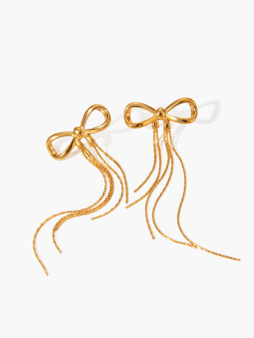 Boucles d'oreilles nœud doré
