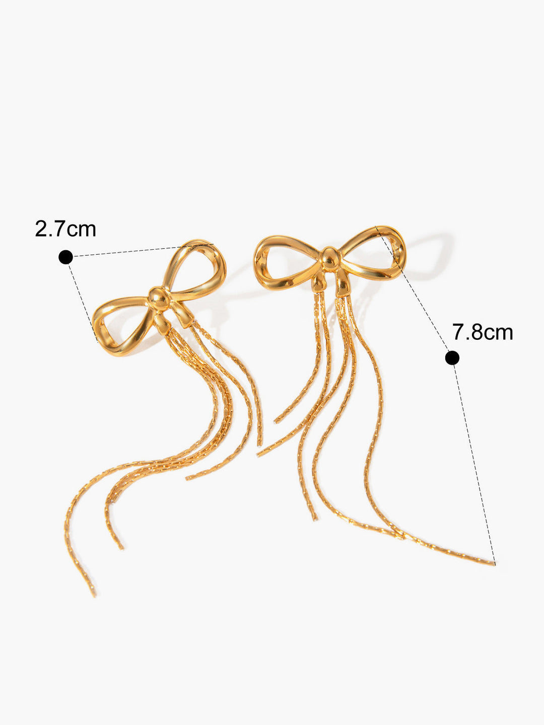 Boucles d'oreilles nœud doré
