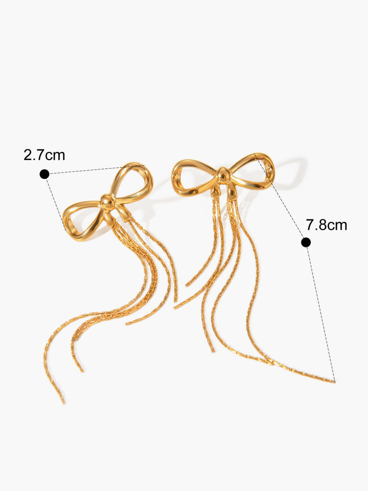 Boucles d'oreilles nœud doré