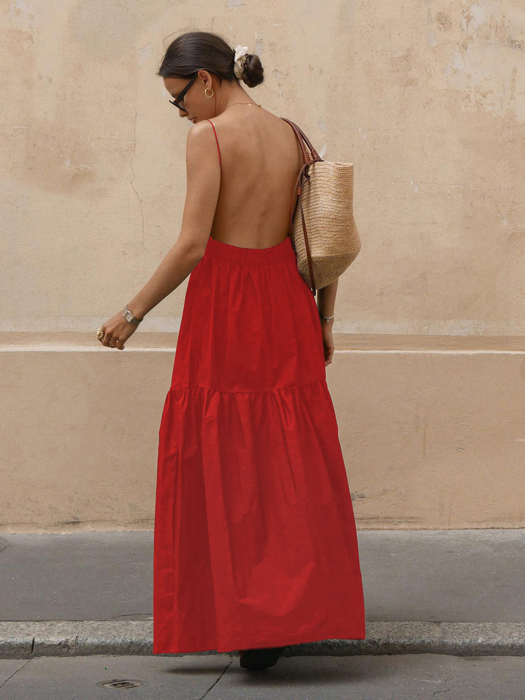Robe longue dos nu unie