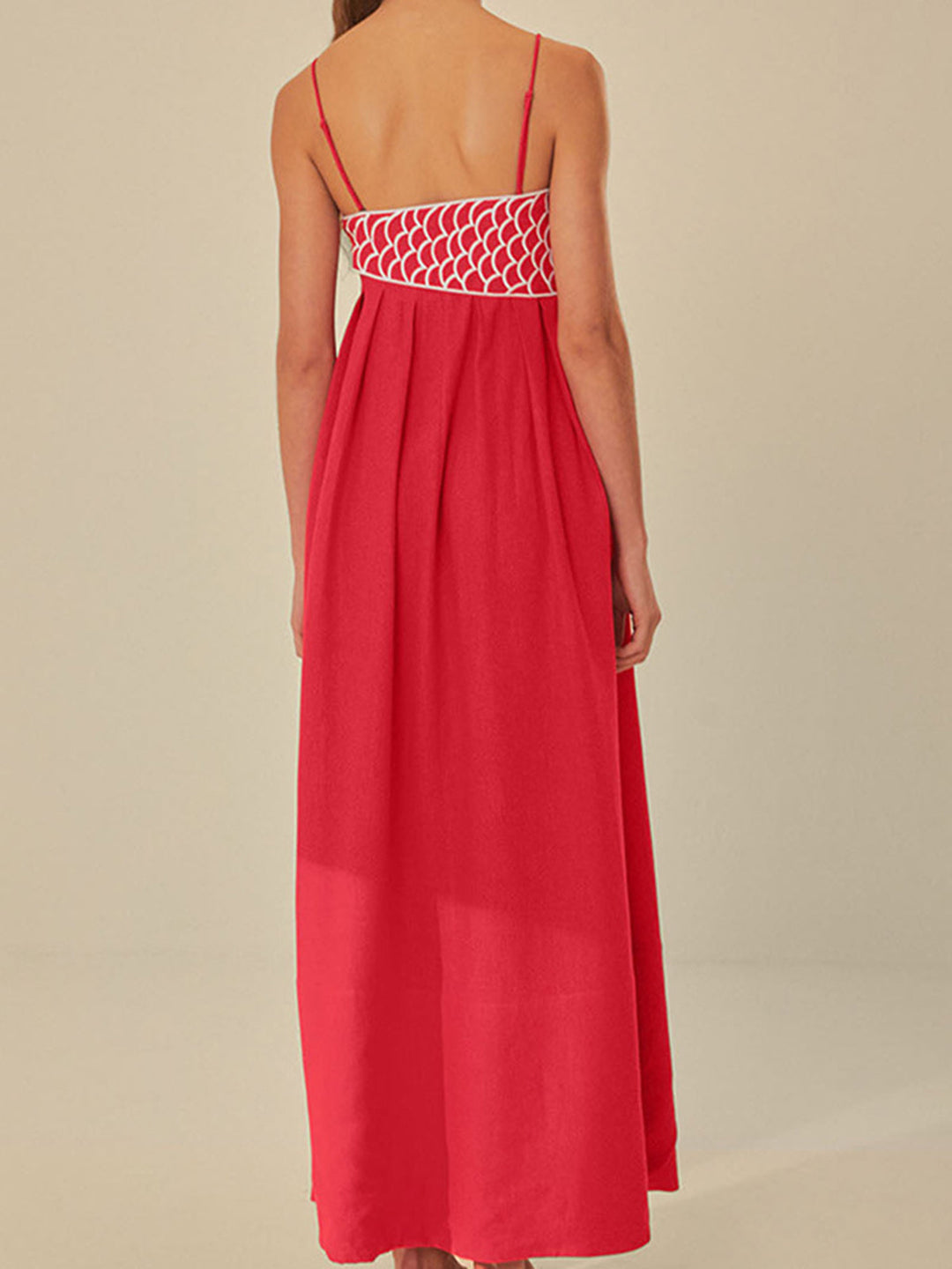 Robe Cami Semi-Transparente Brodé