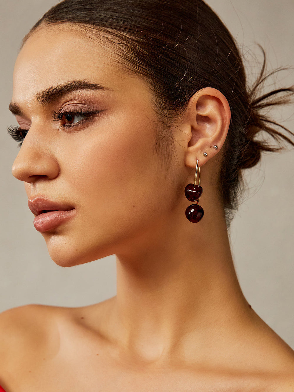 Boucles d'oreilles "Cherry Charm" pendantes