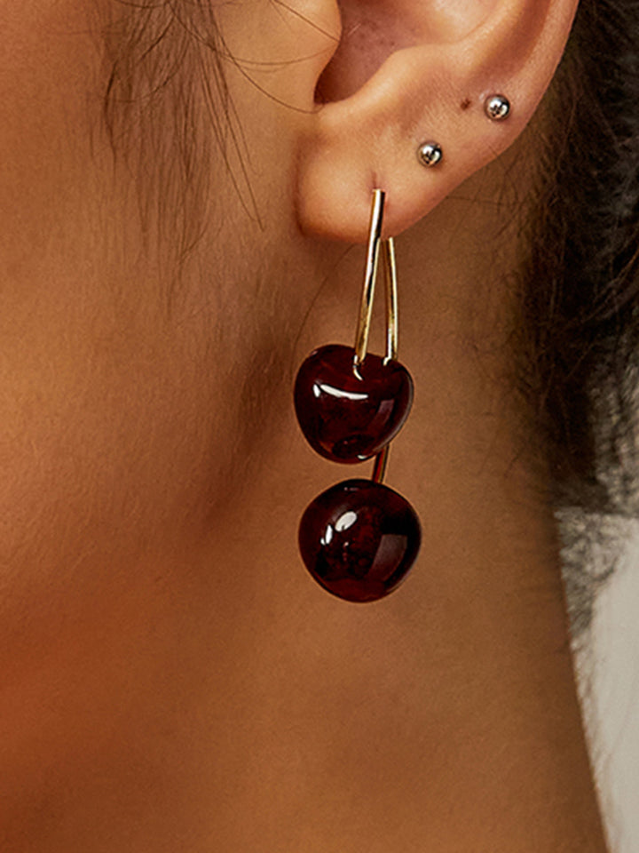 Boucles d'oreilles "Cherry Charm" pendantes