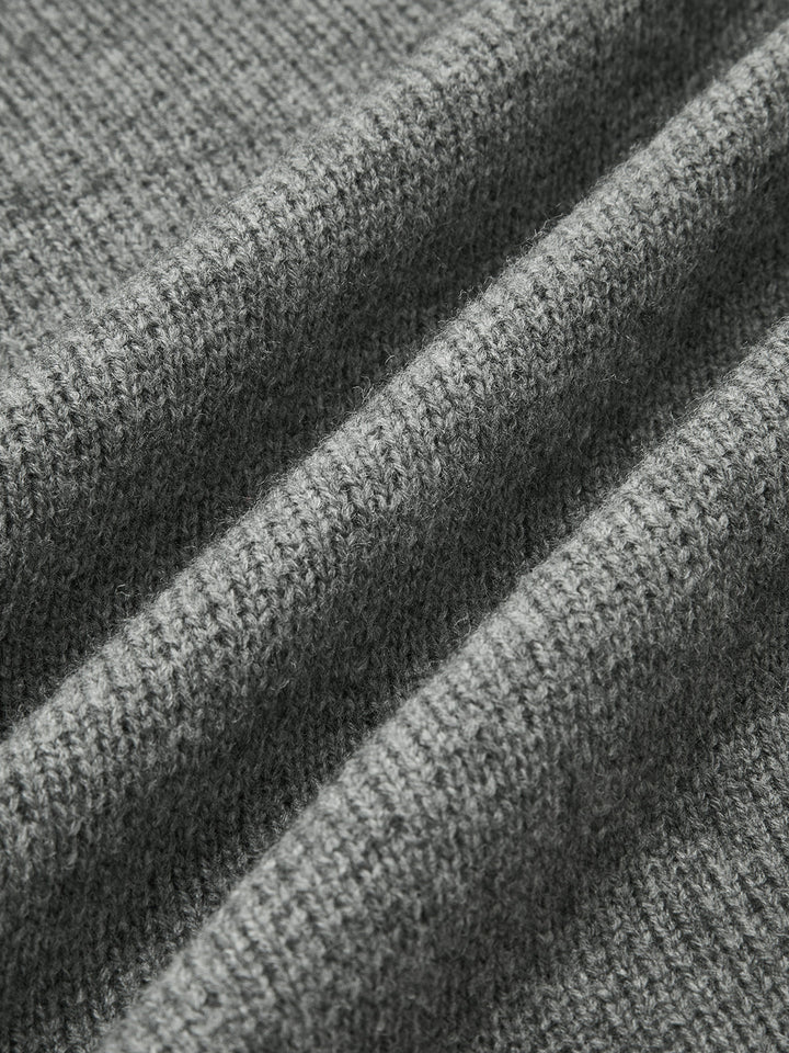 Cardigan Boutonné Col en V Rétro