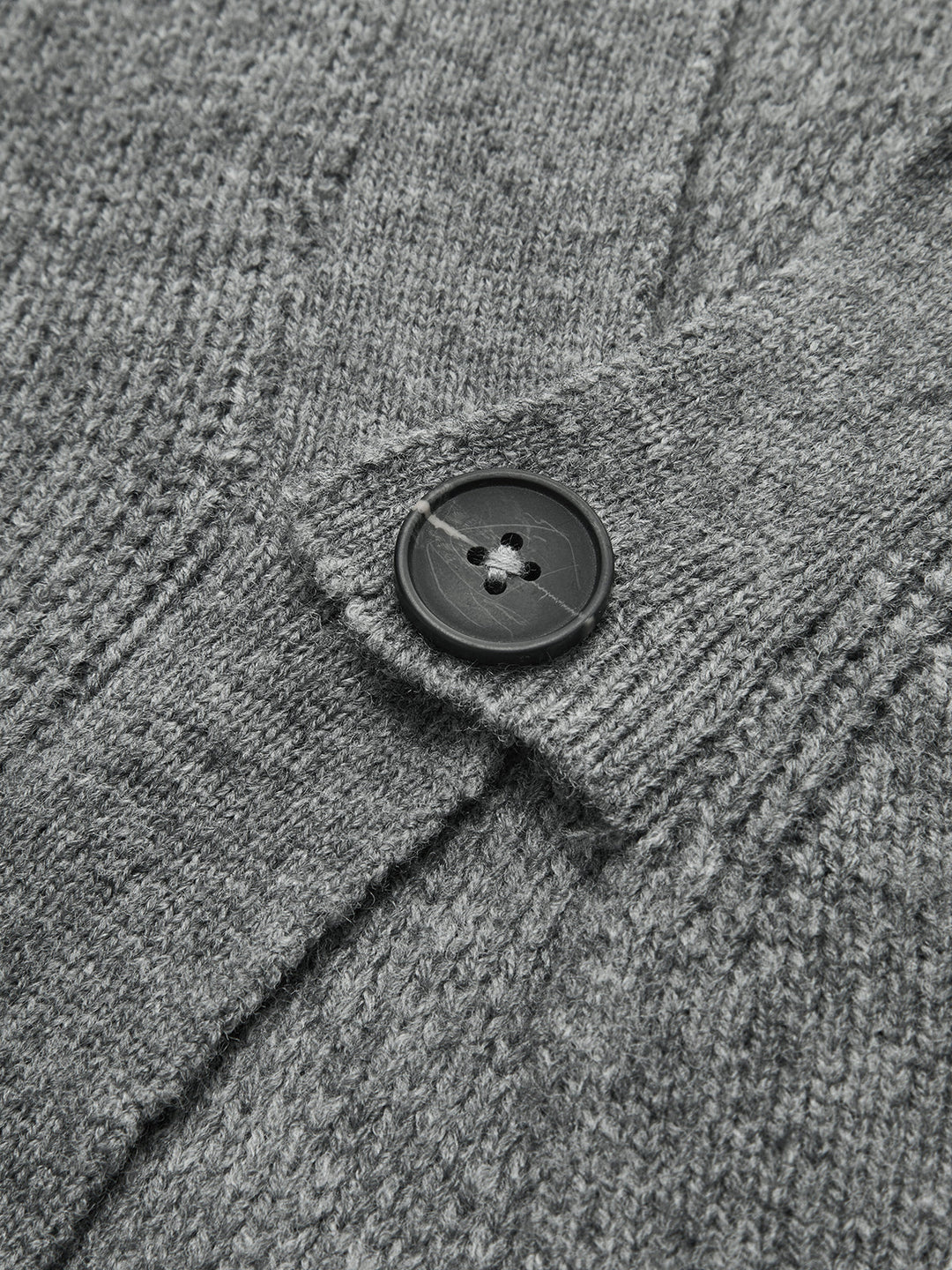 Cardigan Boutonné Col en V Rétro