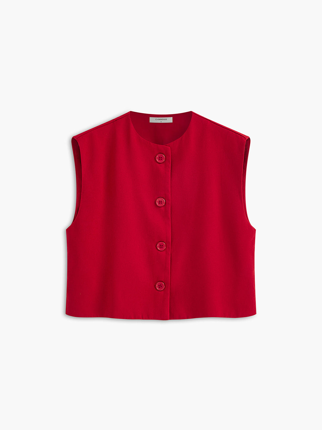 Gilet sans manches boutonné pour femme