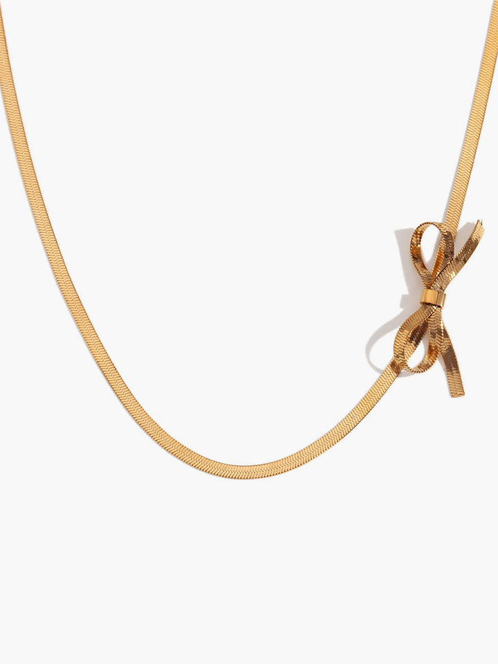 Collier nœud doré