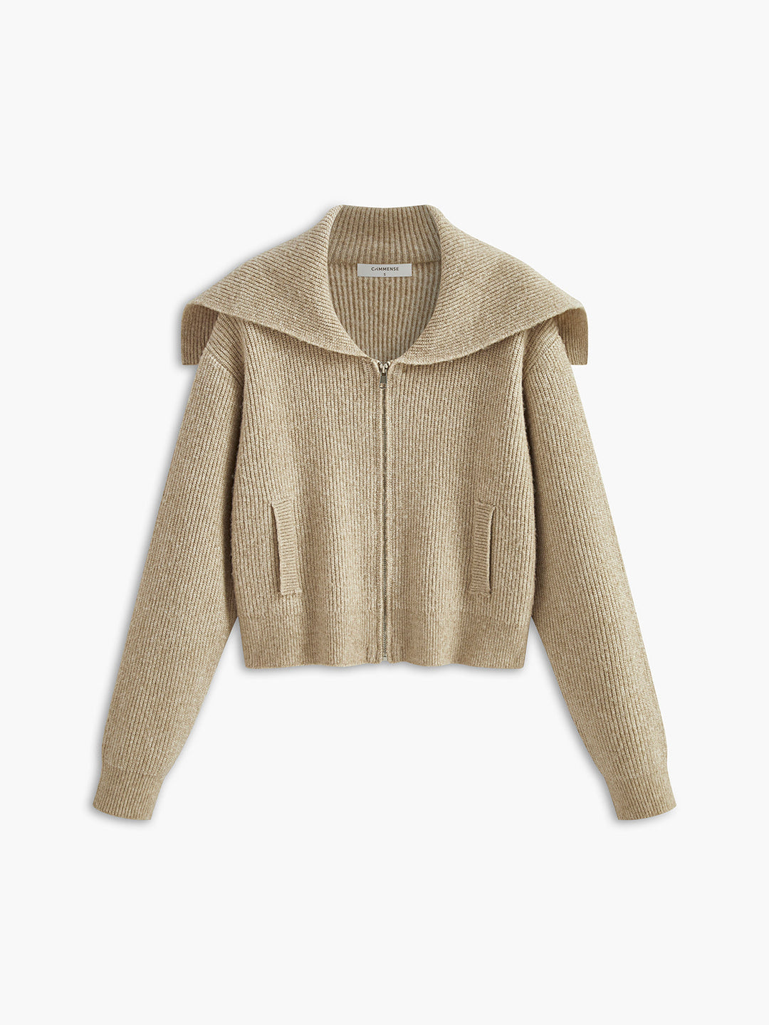 Vêtement d'extérieur en tricot Zipper Pluffy