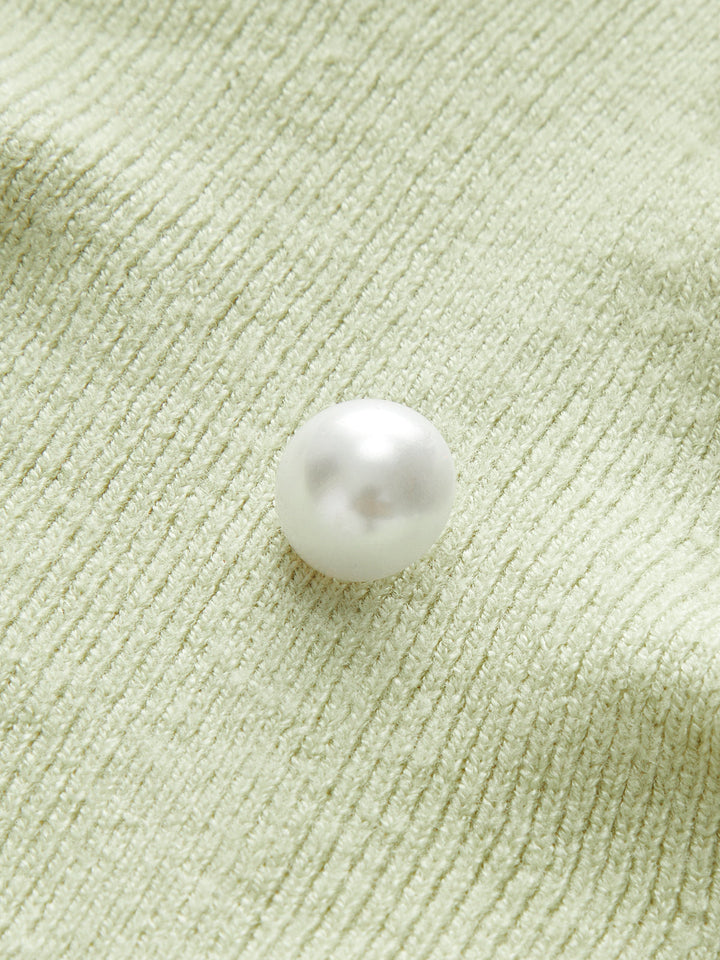 Gilet en maille sans bretelles avec perles fendues
