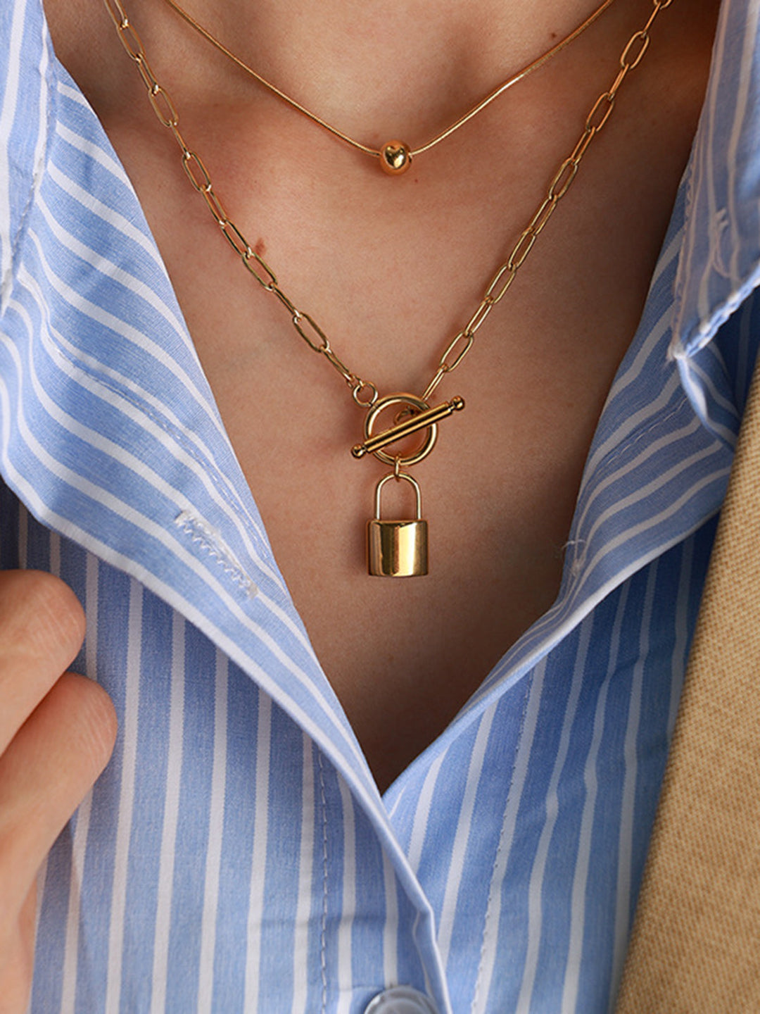 Collier Cadenas Doré