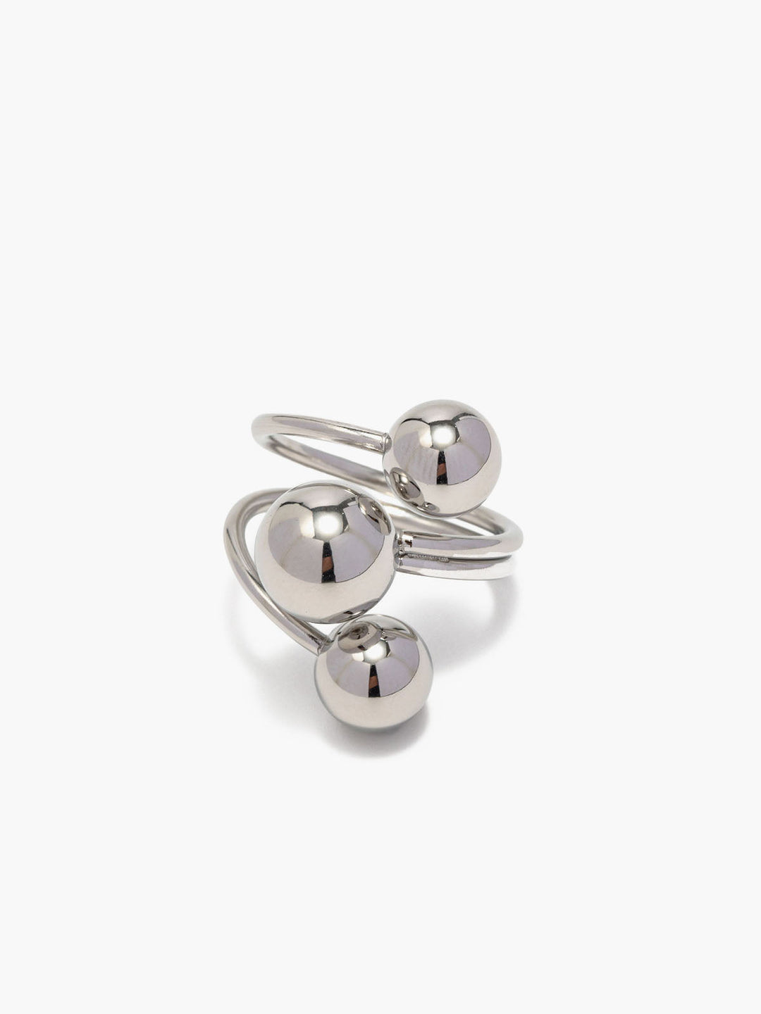 Bague Ouverte Argentée 1pc