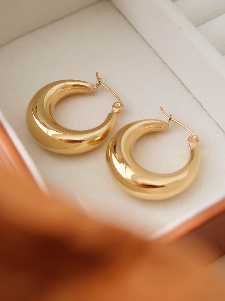 Boucles d'oreilles créoles dorées