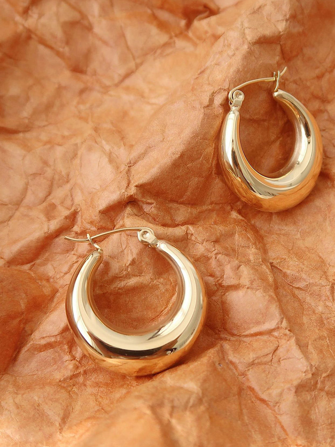 Boucles d'oreilles créoles dorées