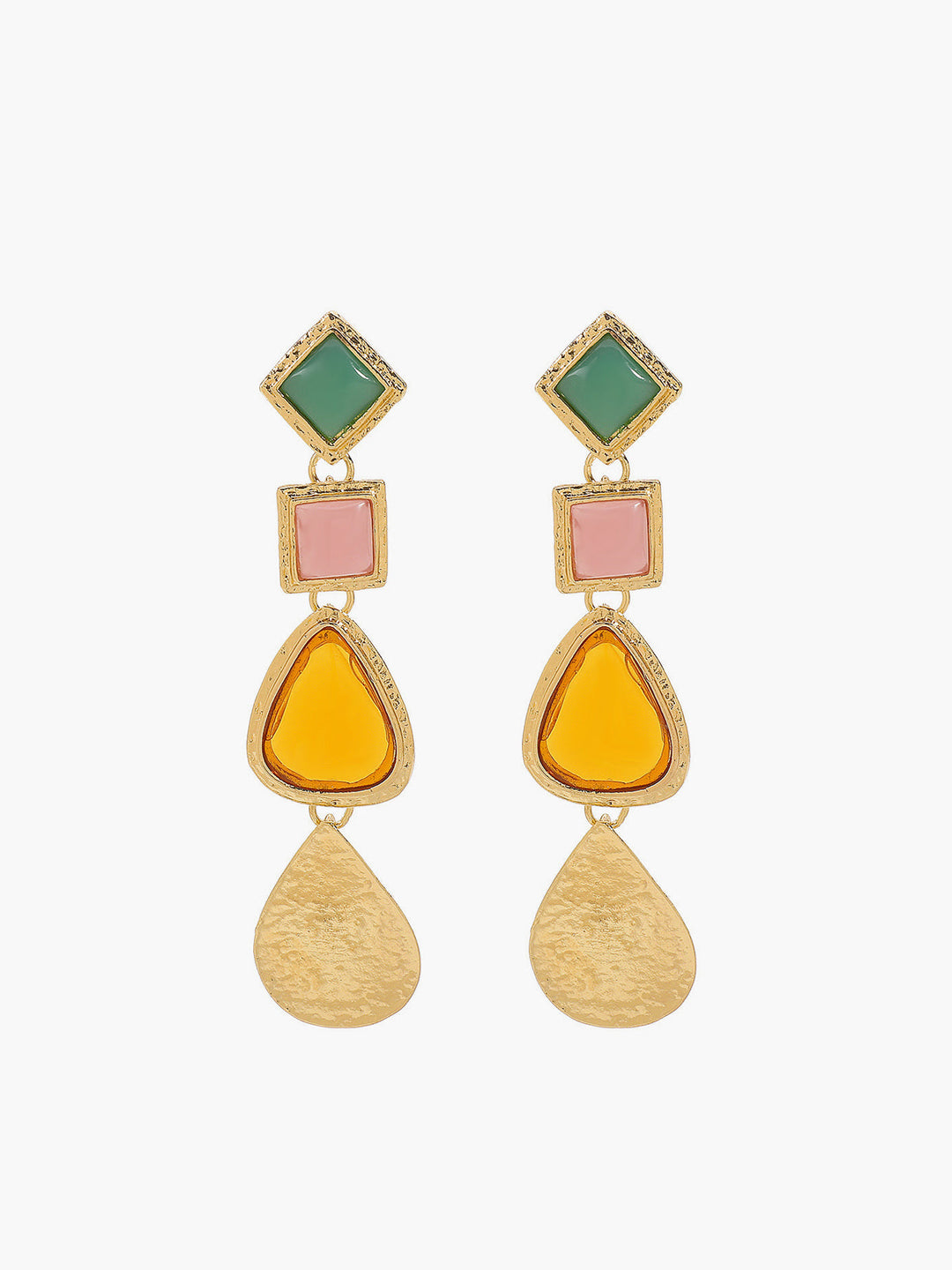 Boucles d'oreilles géométriques en résine