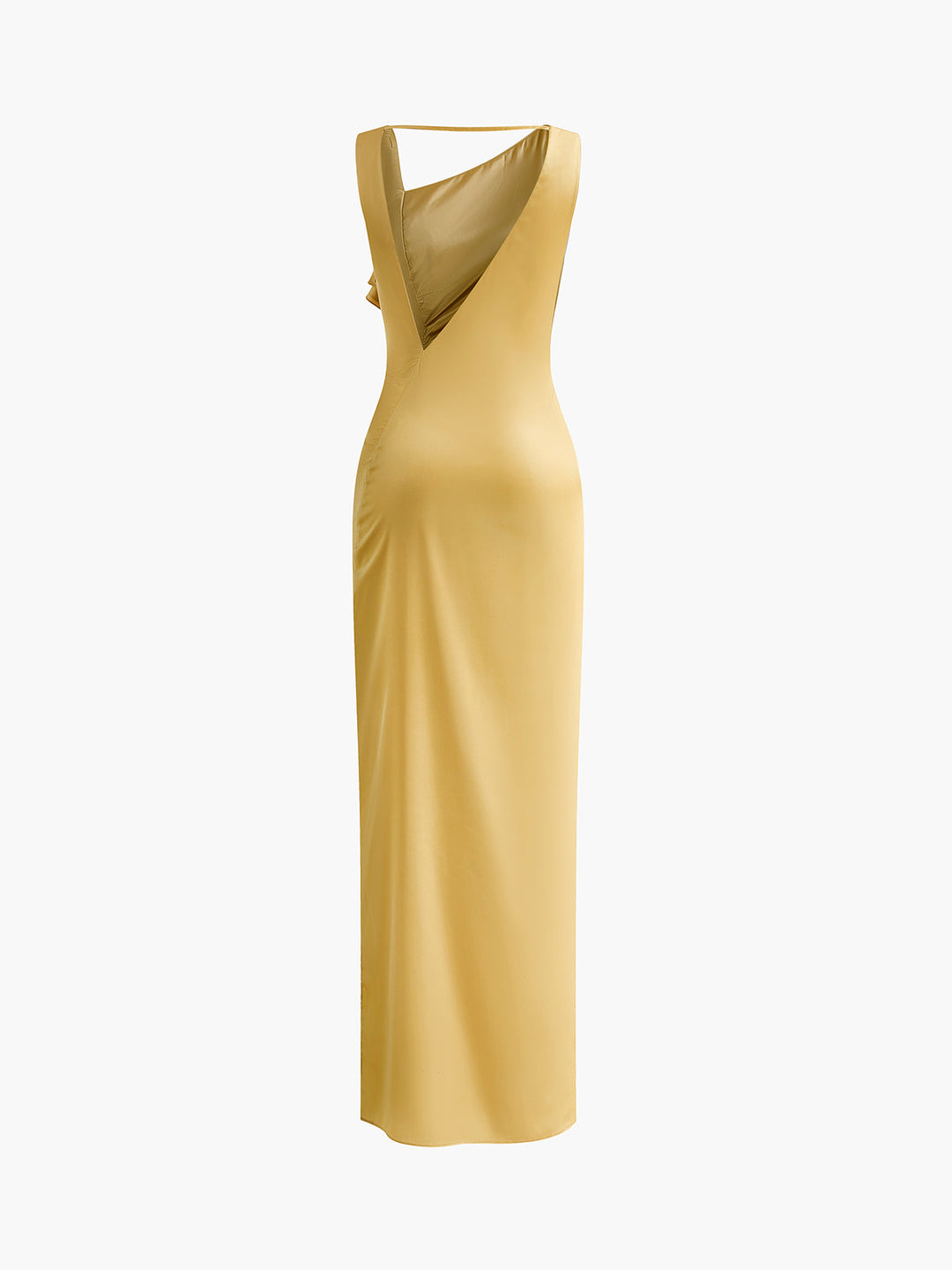Robe Longue Dos Nu Asymétrique à Volants