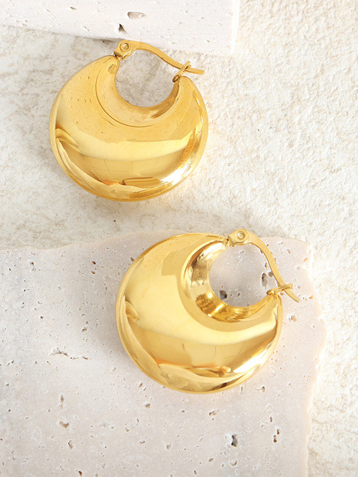 Boucles d'oreilles Croissant Doré