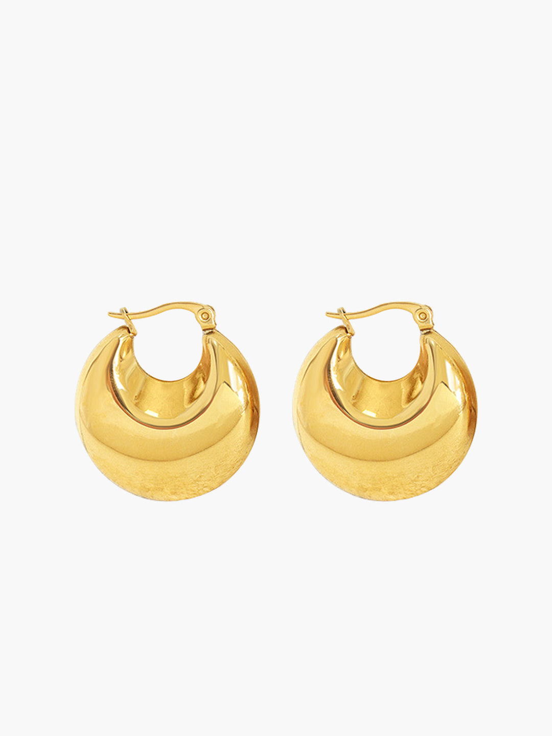 Boucles d'oreilles Croissant Doré