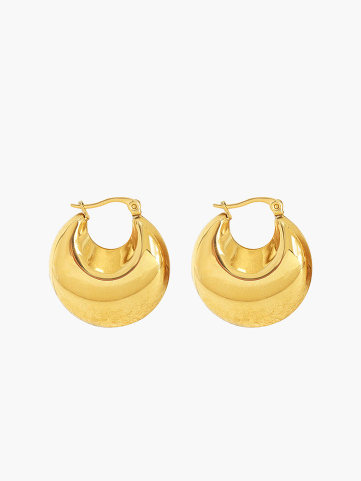 Boucles d'oreilles Croissant Doré