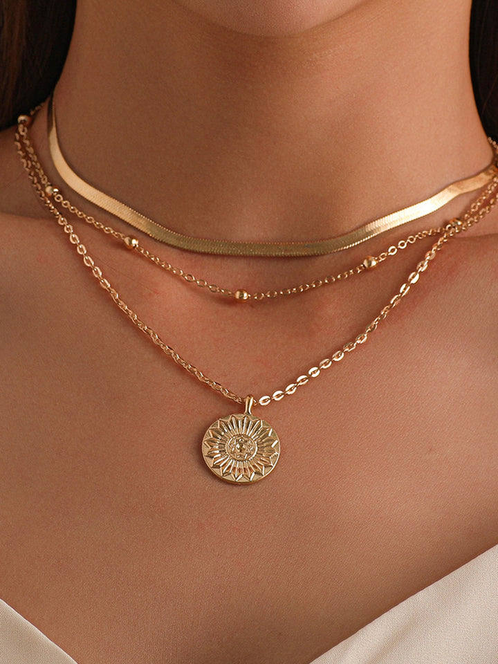 Collier Ras du Cou à Perles Boules Multi-rangs
