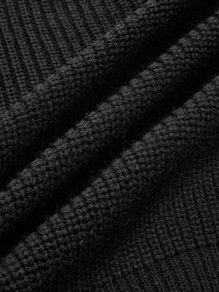 Haut en tricot côtelé à col rond et motif floral