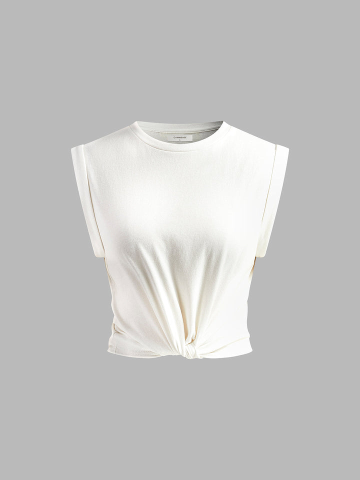 T-shirt noué en coton