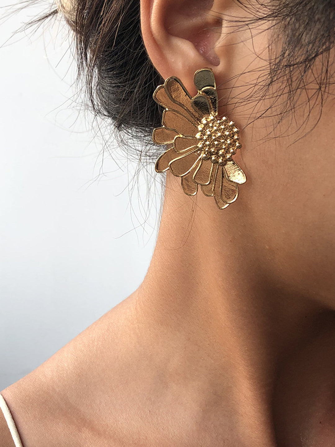 Boucles d'oreilles Fleur en Alliage Rétro