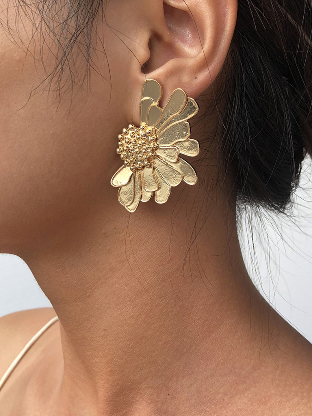 Boucles d'oreilles Fleur en Alliage Rétro