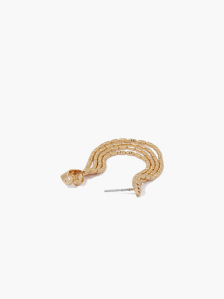 Boucles d'oreilles pendantes à chaîne avec glands dorés