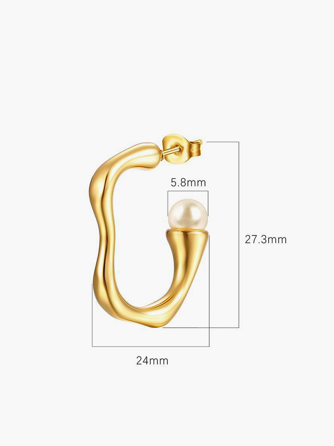 Boucles d'oreilles en perles irrégulières