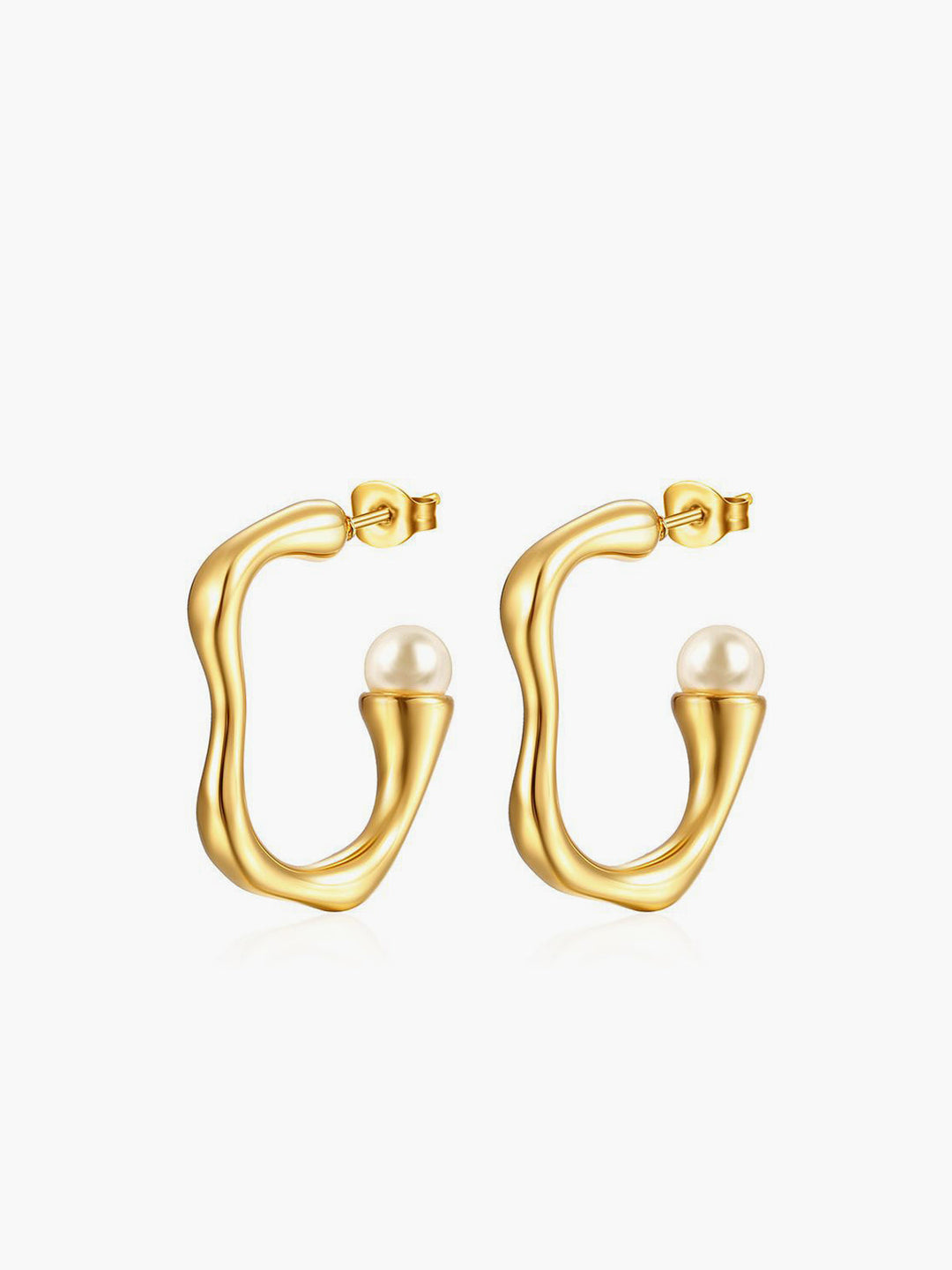 Boucles d'oreilles en perles irrégulières