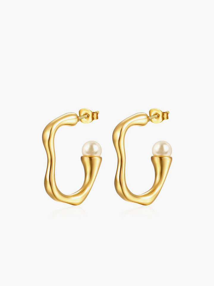 Boucles d'oreilles en perles irrégulières
