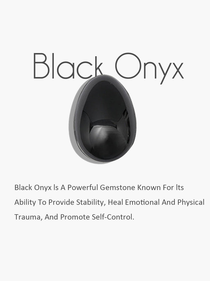 Bague Onyx Noir & Cristal Jaune