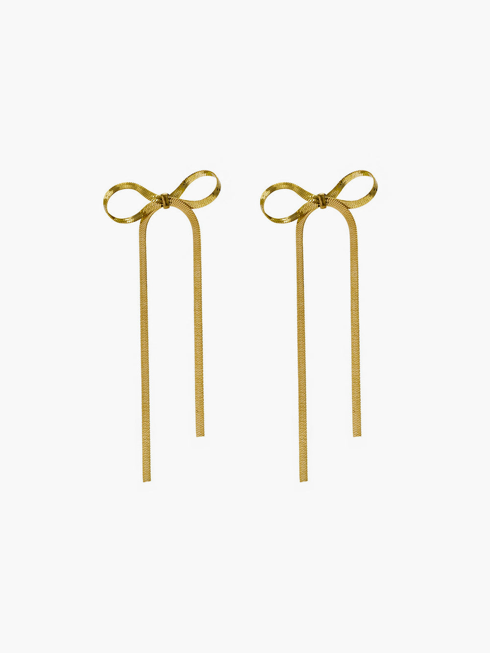 Boucles d'Oreilles Ruban Métallique