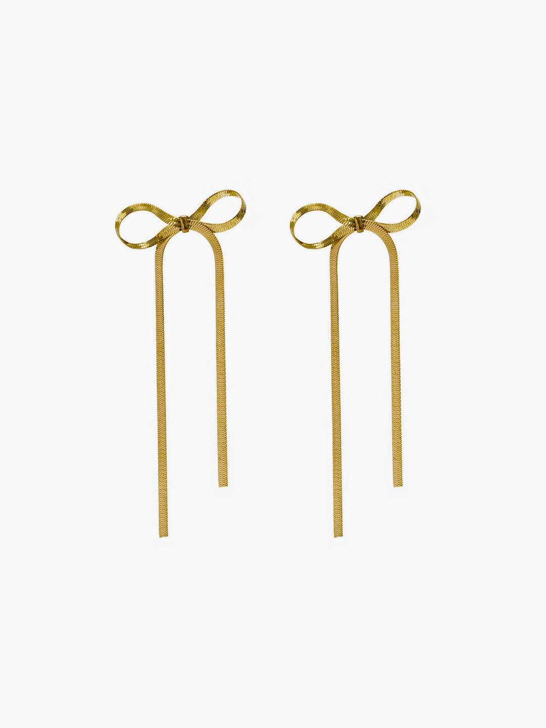 Boucles d'Oreilles Ruban Métallique