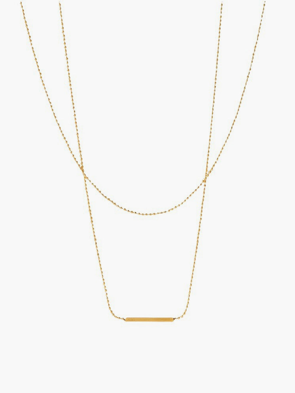 Collier Double Goutte Dorée