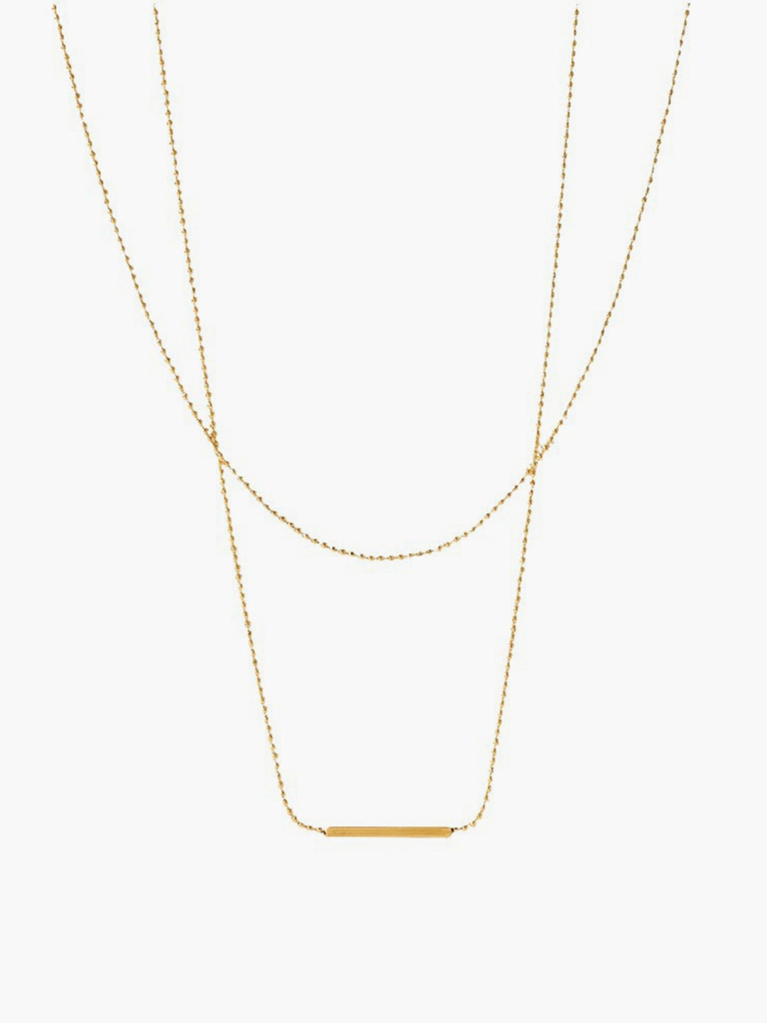 Collier Double Goutte Dorée