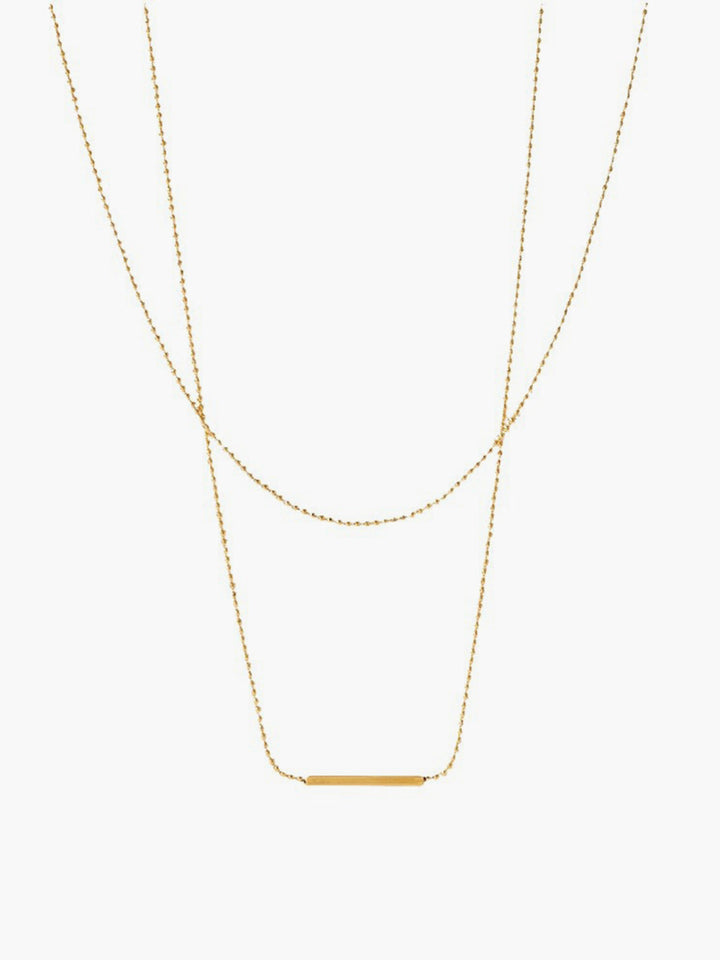 Collier Double Goutte Dorée