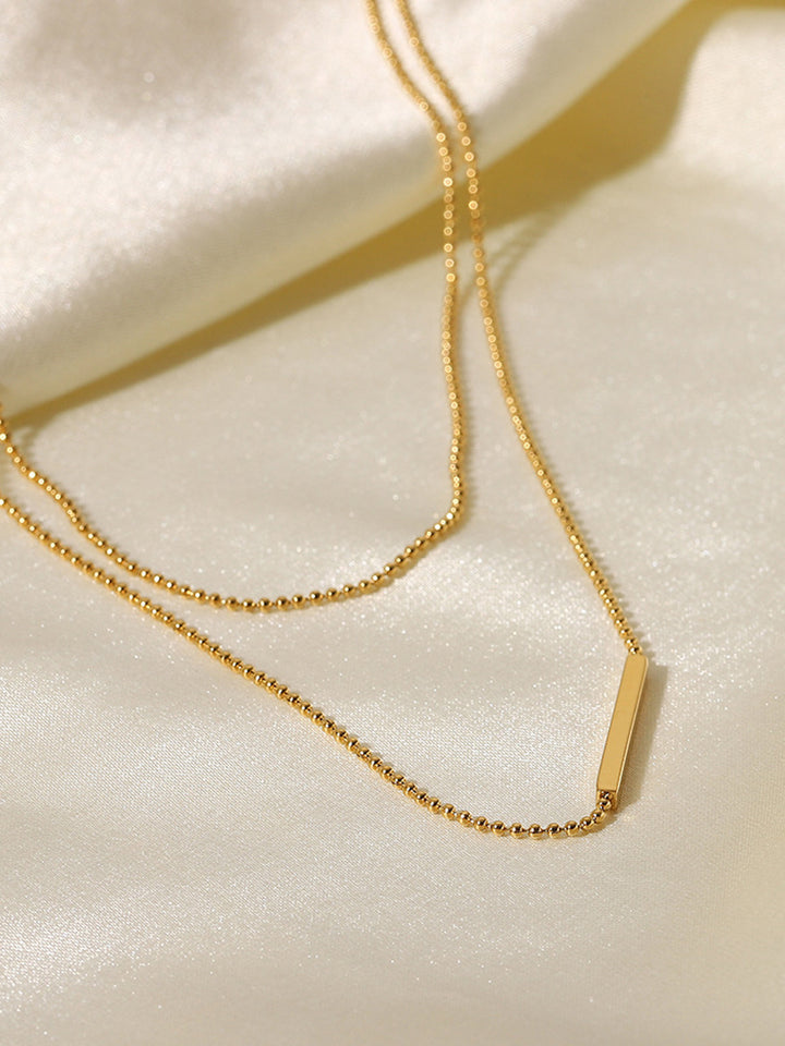 Collier Double Goutte Dorée