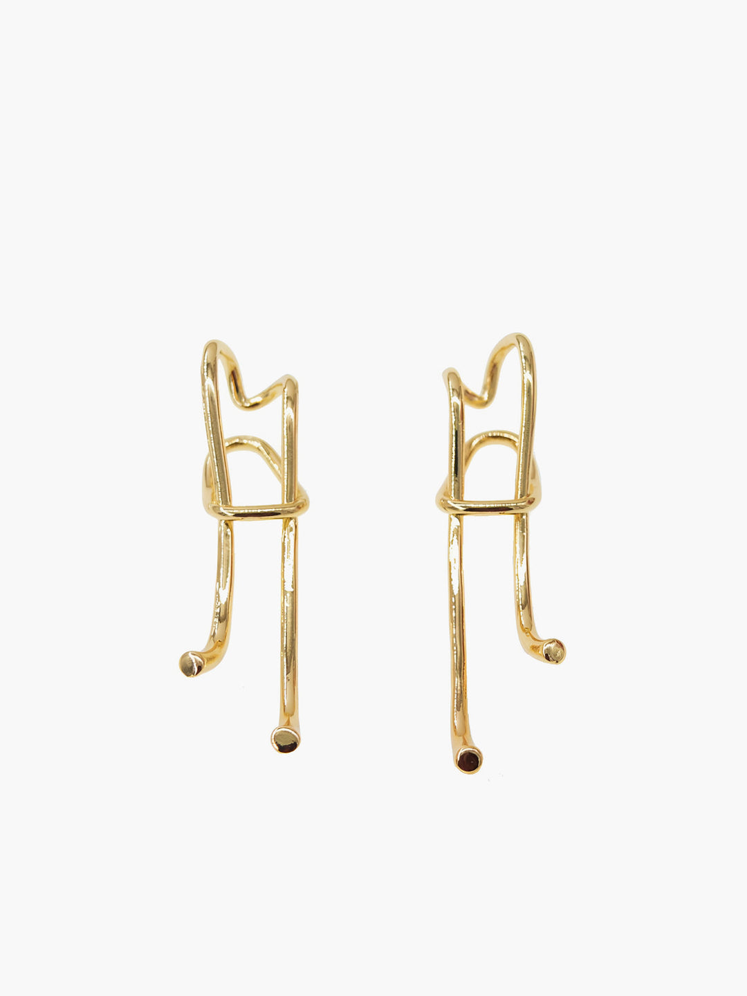 Boucles d'oreilles longues rétro exagérées