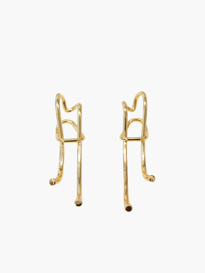 Boucles d'oreilles longues rétro exagérées