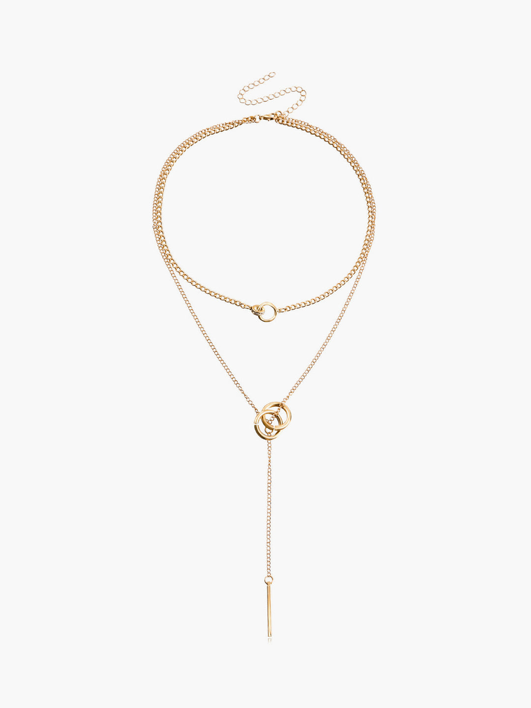 Collier à pampilles double cercle
